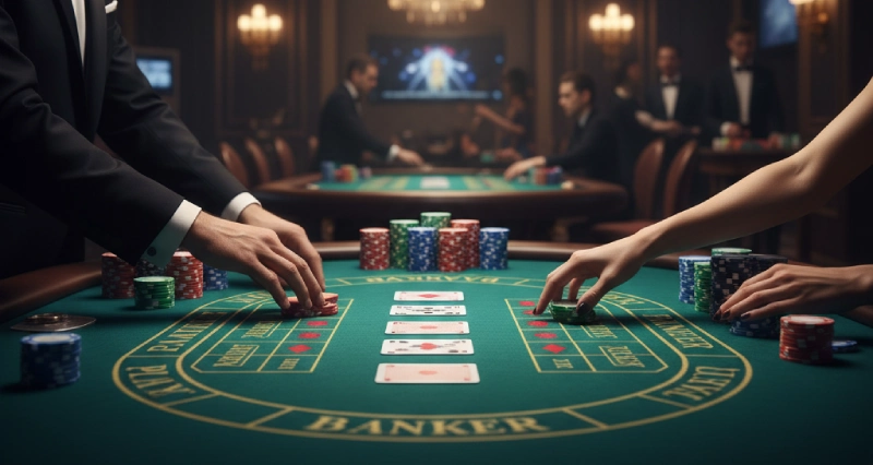 میز بازی باکارات در کازینو