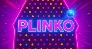 نسخه دیجیتال و نئونی بازی پلینکو با توپ و پینها در سبک کازینویی